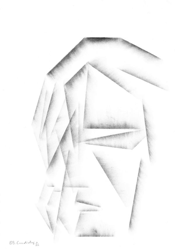 Bjoern Candidus - XX-02 / Kohle auf Papier / 42 x 29,7 cm / 2022