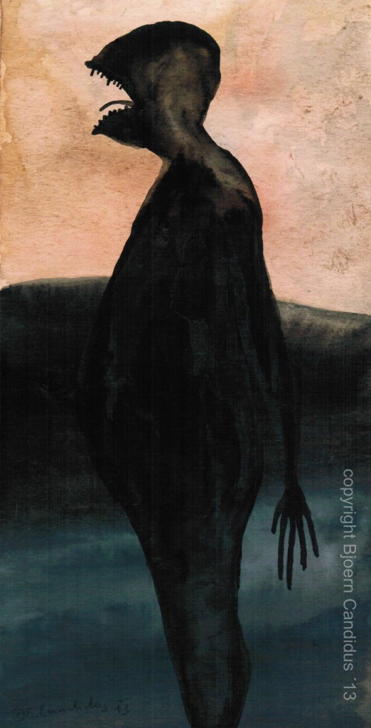 DAS QUÄKENDE DING / Aquarell auf Papier / 15 x 30cm / 2013