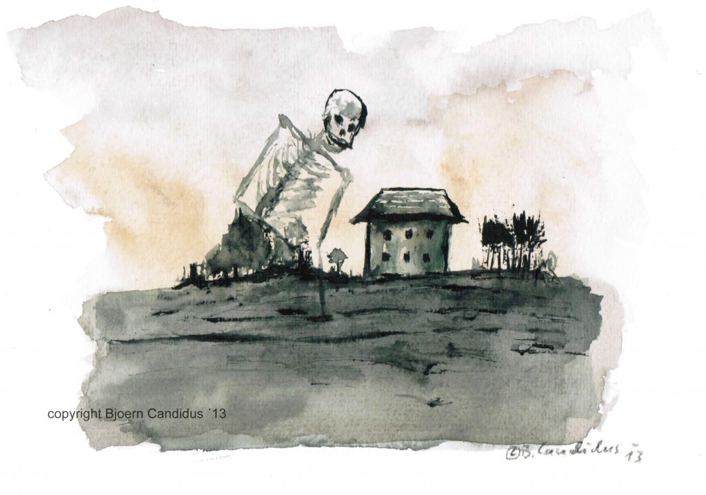 DER BESUCH VOM TOD / Aquarell auf Papier / 21 x 14,8cm / 2013