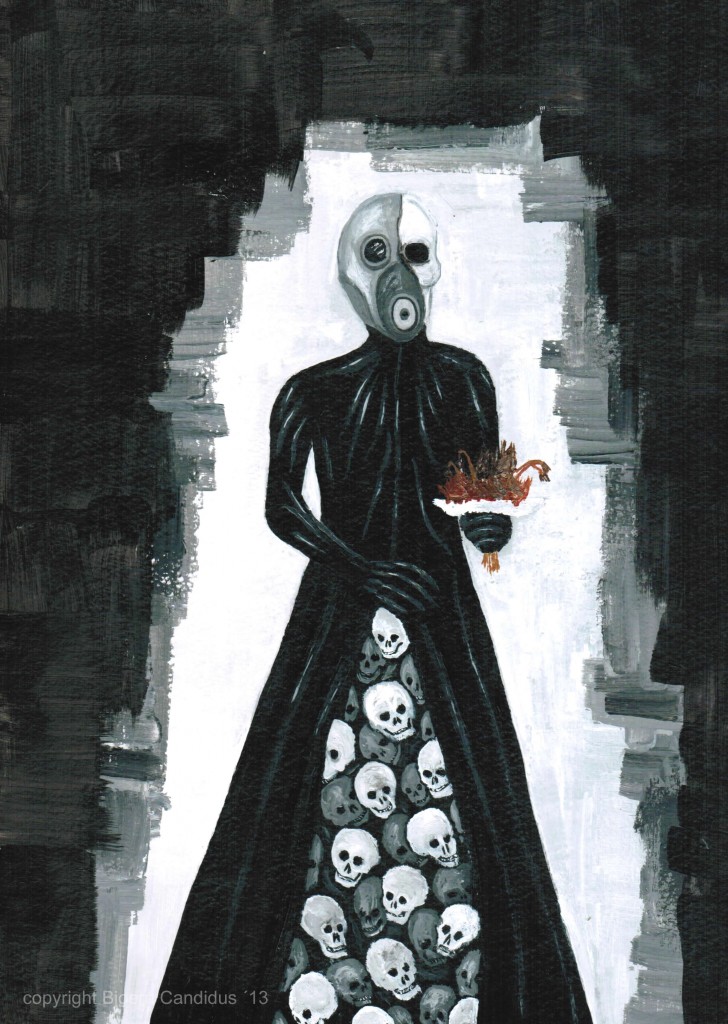 ASPHYXIO / Acryl auf Pappe / ca. 29,7 x 21cm / 2013