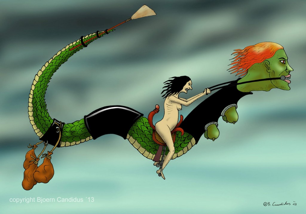 KINDERKLAUENDE DRACHEN-HEXE / 2013