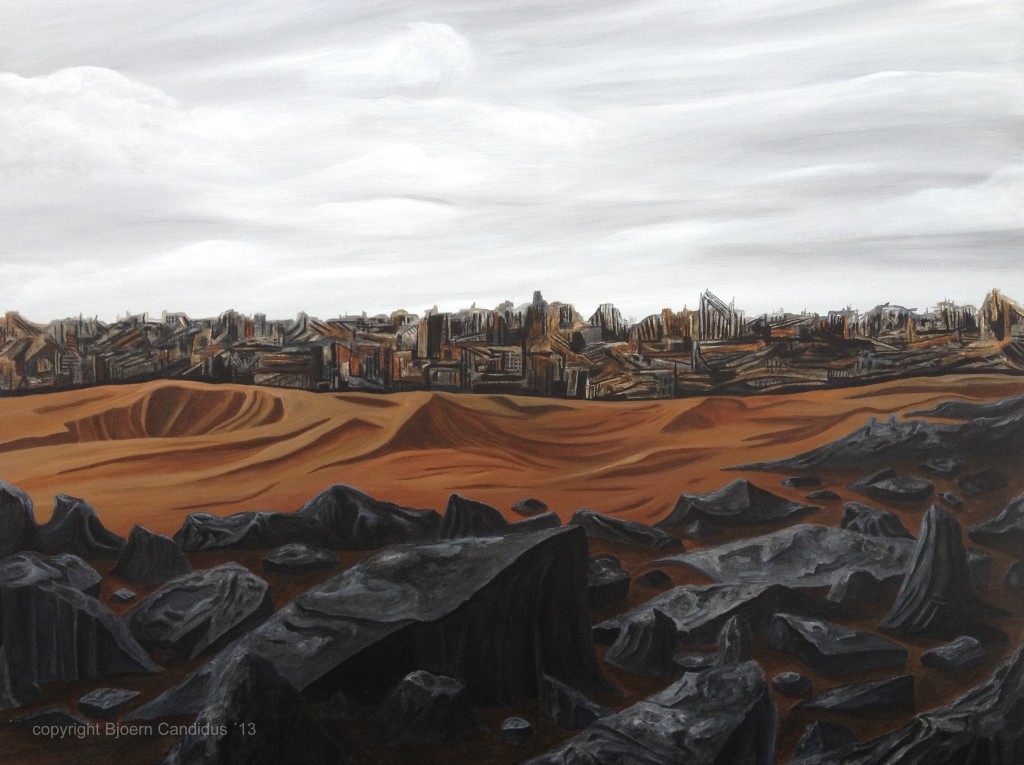 DIE AUSSICHT AUF VERLUSTE / 60 x 80 /Acryl auf Leinwand / 2013 / (Auftragsarbeit)