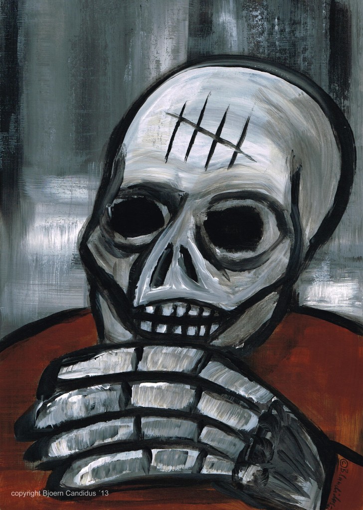 DER ENTSTELLTE / Acryl auf Pappe / 21 x 29,7cm / 2013