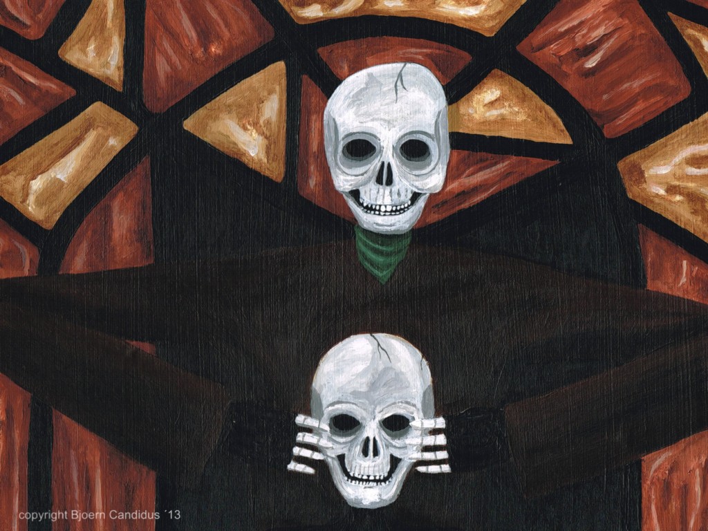 DIE PRÄGUNG / Acryl auf Pappe / ca.32 x 24cm /2013