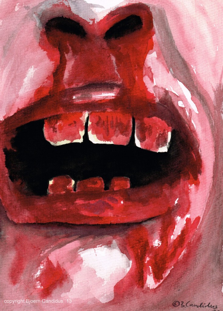 RÜCKSCHLAG / Aquarell auf Papier / ca.29,7 cm x 21,0 cm / 2013