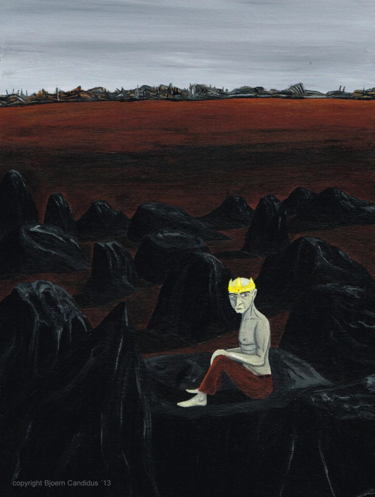 KÖNIG DER TRÜMMER / Acryl auf Pappe / ca. 32 x 24cm / 2013