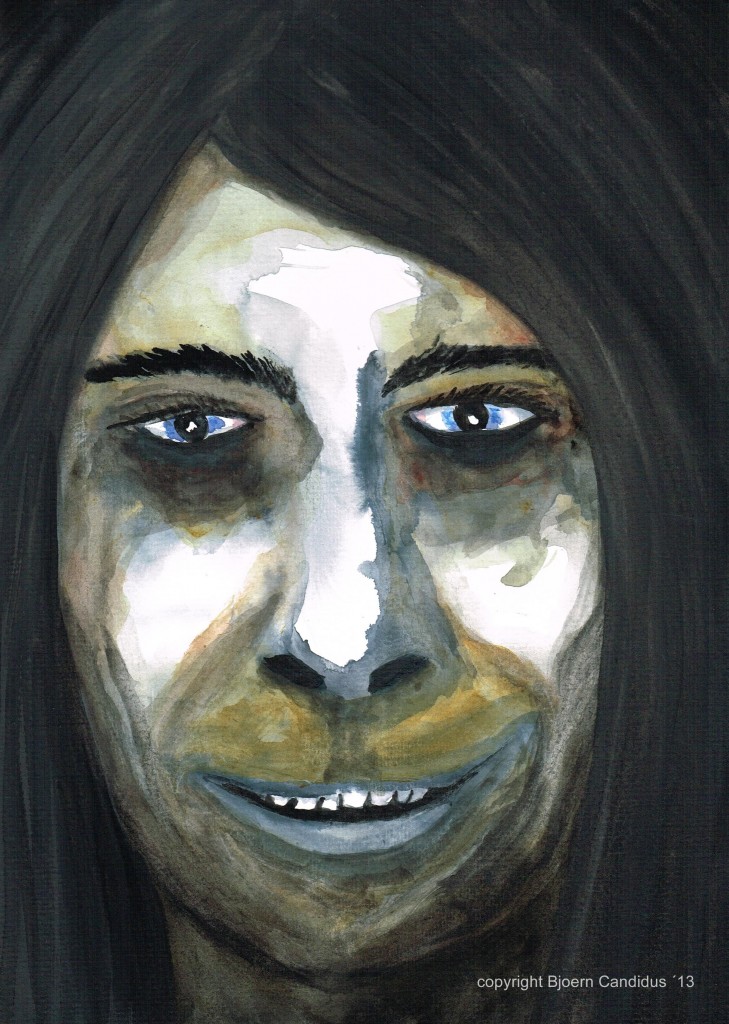 ZUFRIEDENE HILDE / Aquarell auf Papier / ca.29,7 cm x 21,0 cm / 2013