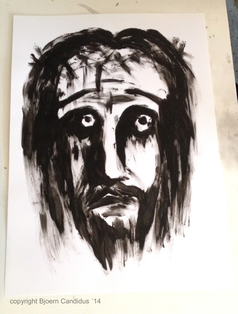 DER NAZARENER / Acryl auf Papier / 45,0 x 32,0cm / 2014