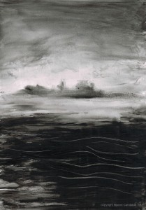 DAS WRACK / Acryl auf Papier / 42,0 x 29,7cm / 2015