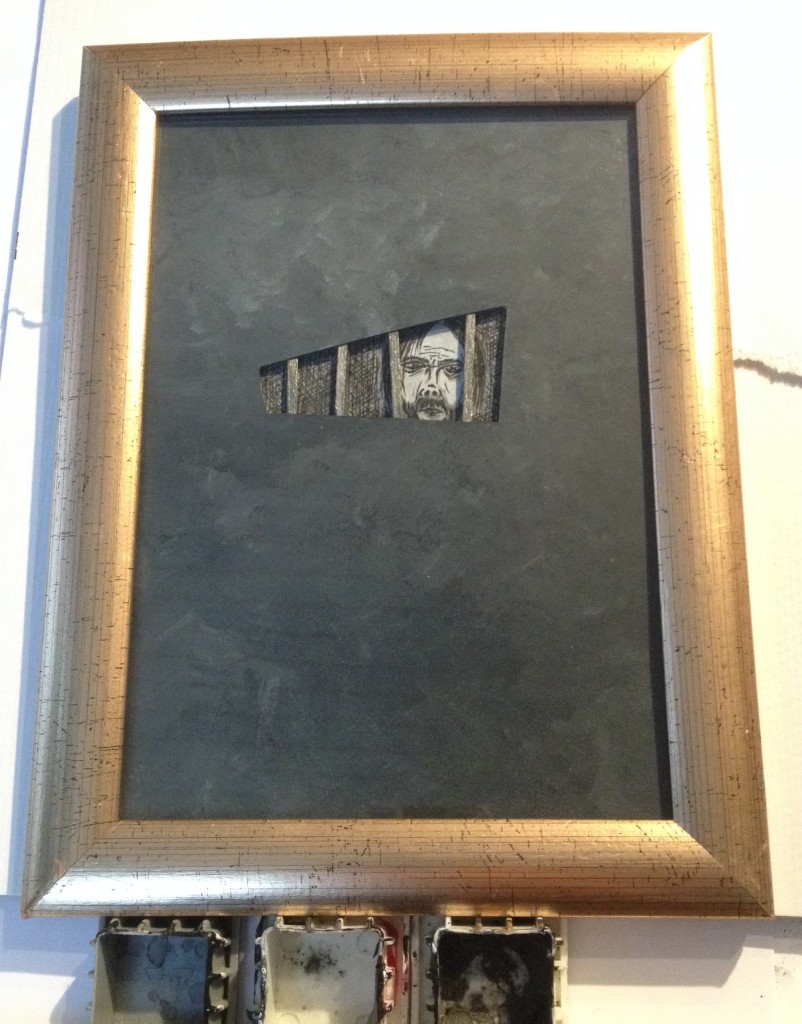 DER WARTENDE / Mixed Media / ca. 17,6 x 12,6 cm / 2015
