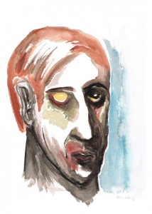 DER KUSS / Aquarell auf Papier / 40,0 x 30,0 cm / 2015