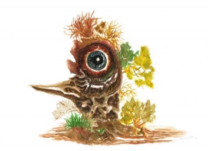 EINBILDUNGEN IM WALD (2) / Aquarell auf Papier / 30,0 x 40,0 cm / 2015