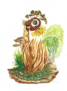 EINBILDUNGEN IM WALD (3) / Aquarell auf Papier / 40,0 x 30,0 cm / 2015