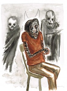 DER FLECKENTEUFEL / Aquarell auf Papier / 40,0 x 30,0 cm / 2015