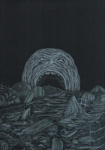 NACHTSTÜCK (1) / Farbstift auf Papier / 42,0 x 29,7 cm / 2015