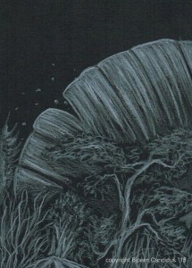 NACHTSTÜCK (3) / Farbstift auf Papier / ca. 14,5 x 10,0 cm / 2015