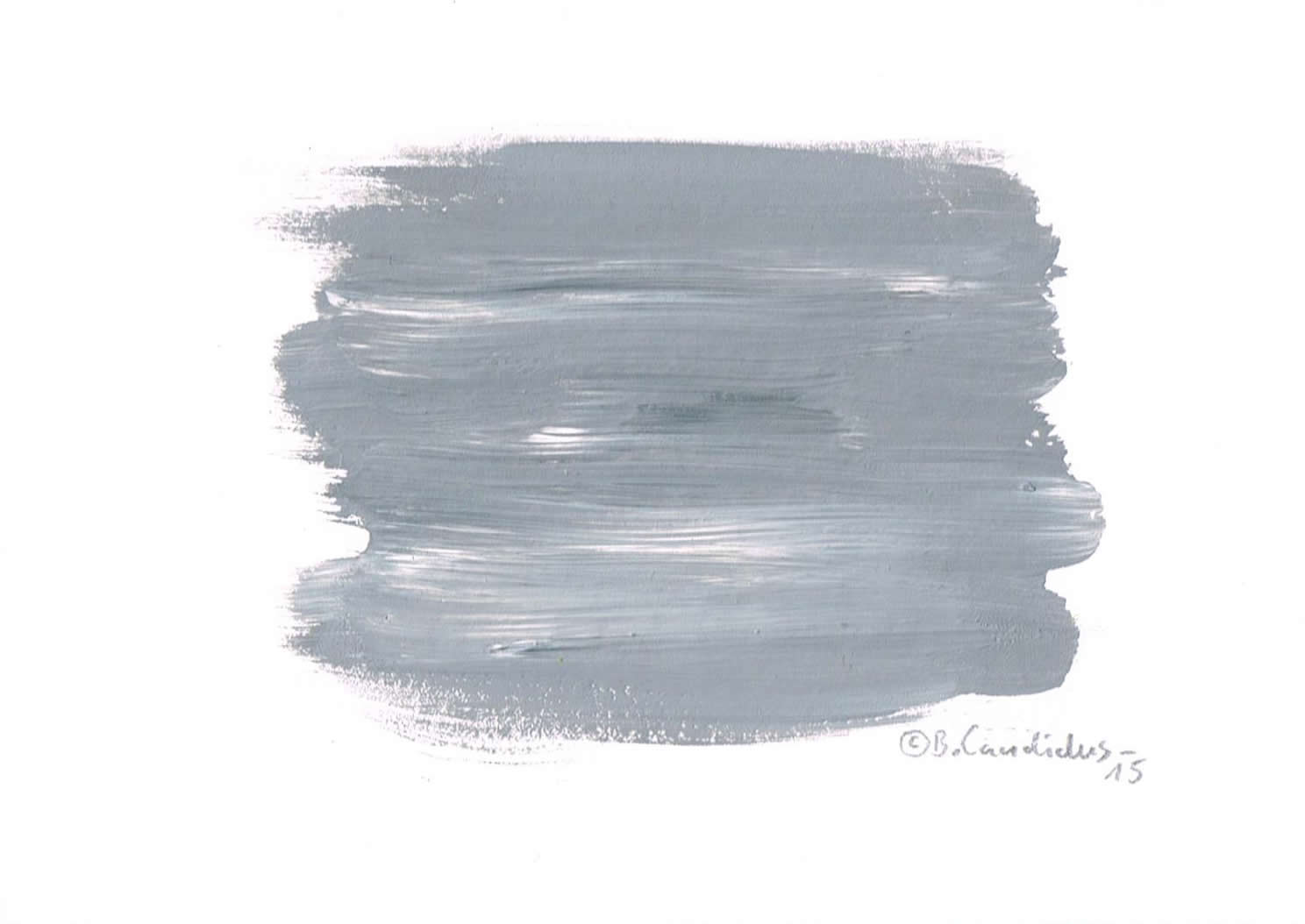 EIN BISSCHEN GRAU FÜR DIE SCHWARZWEISS-GESELLSCHAFT / Acryl auf Papier / ca. 9,0 x 13,0 cm / 2015
