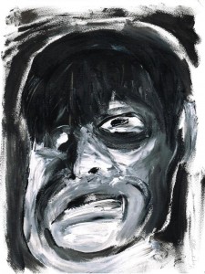 FREMDER IN DER NACHT (2) / Acryl auf Papier / 32,0 x 24,0 cm / 2015
