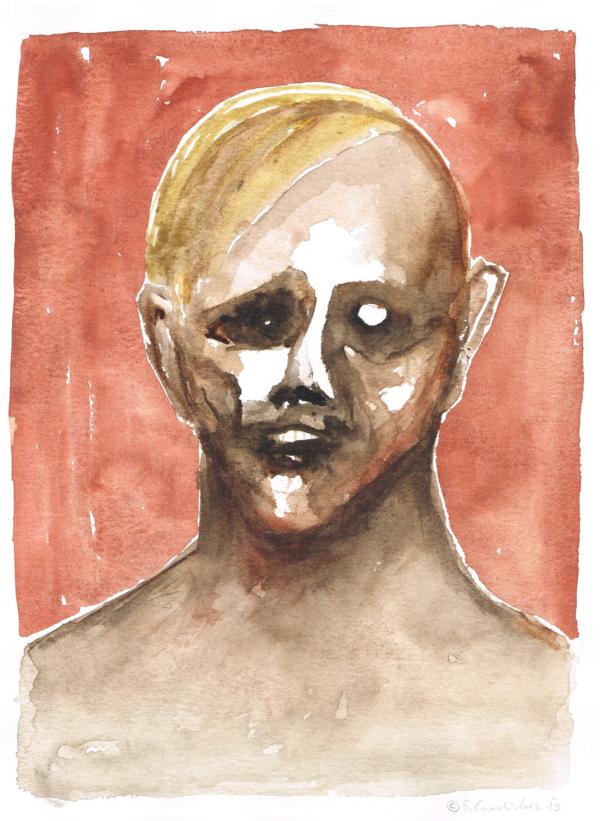 KARL KANN NICHT STERBEN / Aquarell auf Papier / 40 x 30 cm / 2019