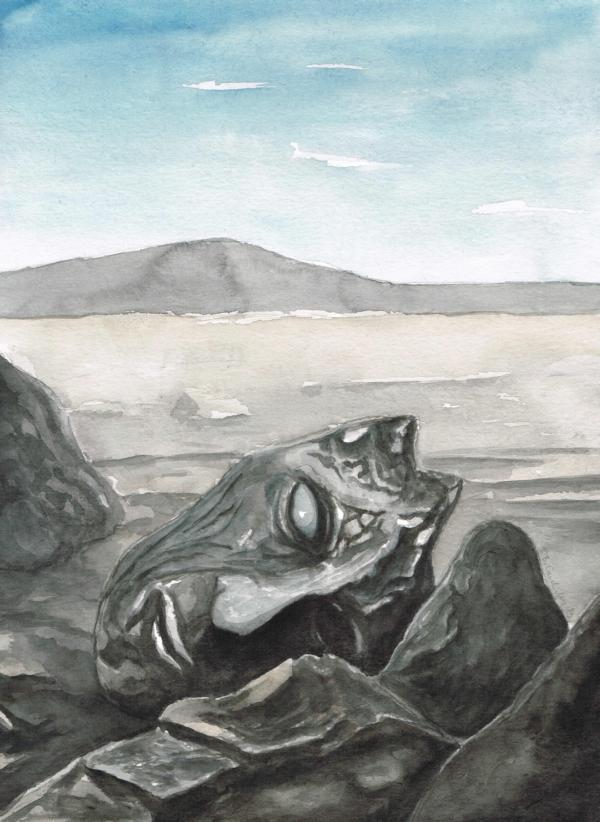 KOLK WAR MAL / Aquarell auf Papier / 40 x 30 cm / 2019