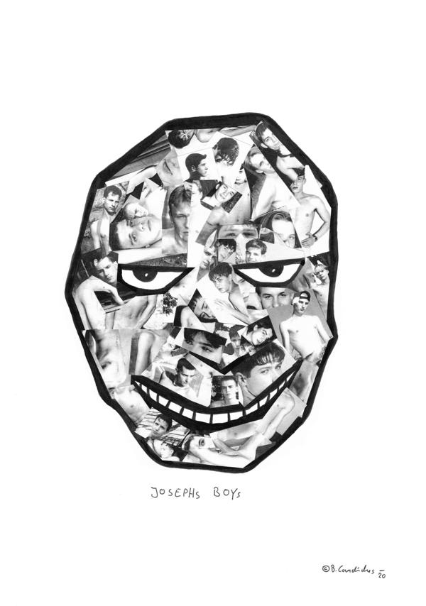 Bjoern Candidus 
JOSEPHS BOYS
Collage auf Papier
42,0 x 29,7 cm 
2020