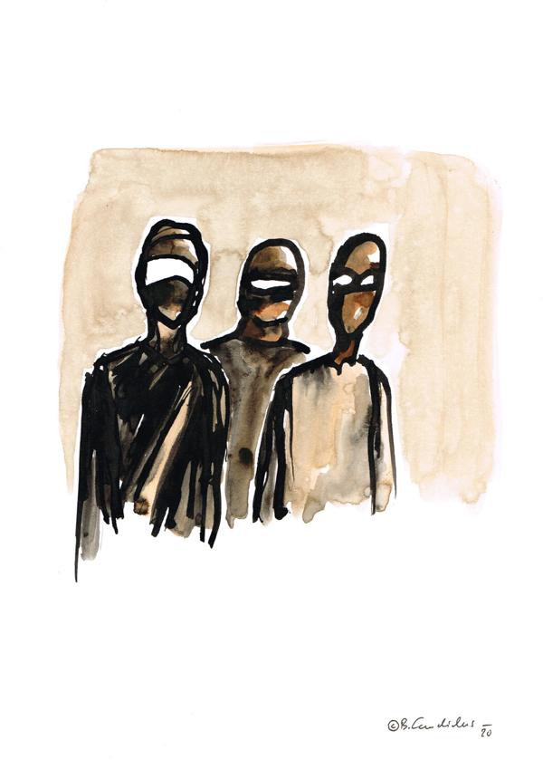 Bjoern Candidus
BOTEN
Tusche auf Papier 
21,0 x 29,7 
2020