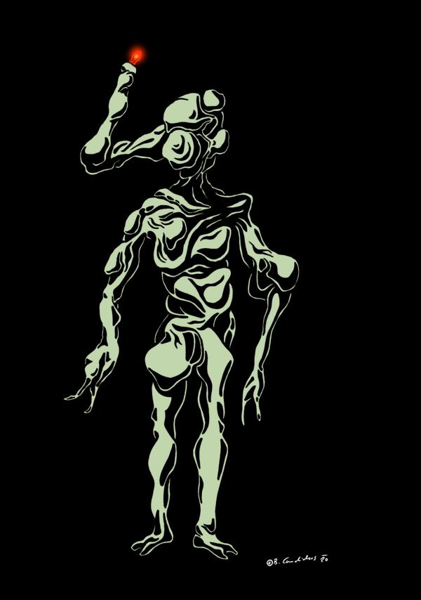 Bjoern Candidus
DER AUSSERIRDISCHE (Colorierte Version)
Zeichnung, digital bearbeitet
2020