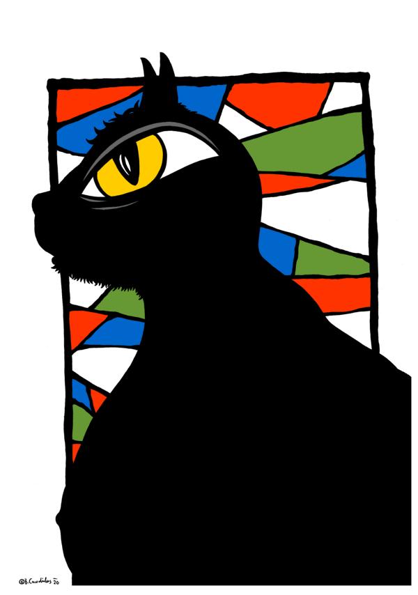 Bjoern Candidus 
DER KATER 
Zeichnung, digital bearbeitet
2020