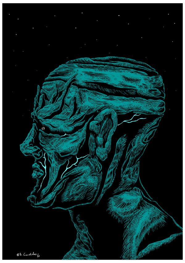 Bjoern Candidus 
KHRON (Colorierte Version)
Zeichnung, digital bearbeitet
2020