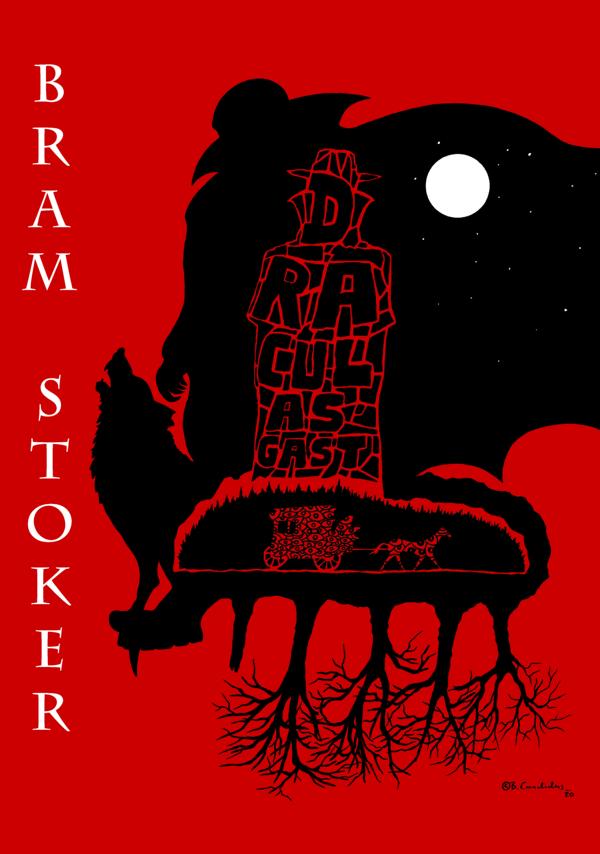 Cover-Entwurf für Bram Stokers Kurzgeschichte DRACULAS GAST (DRACULA´S GUEST, posthum veröffentlicht im Jahre 1914) / 2020