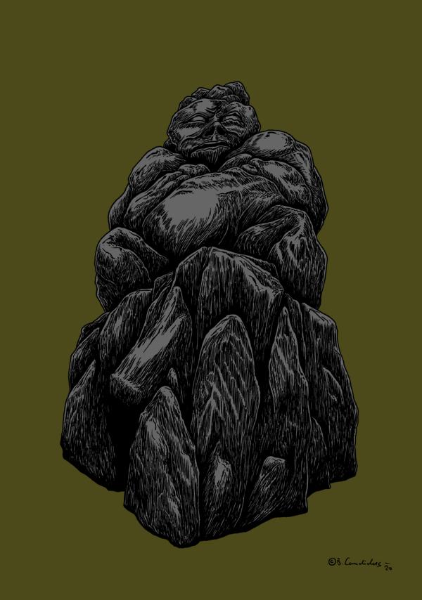 Bjoern Candidus - DAS ORAKEL / Zeichnung, digital bearbeitet / 2020