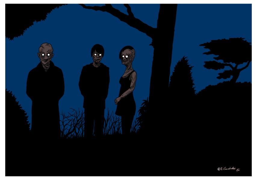 Bjoern Candidus - DIE VERSTOSSENEN / Zeichnung, digital bearbeitet / 2020